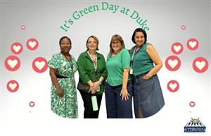  Dike Ellington teachers supporting mental awareness month by wearing green.